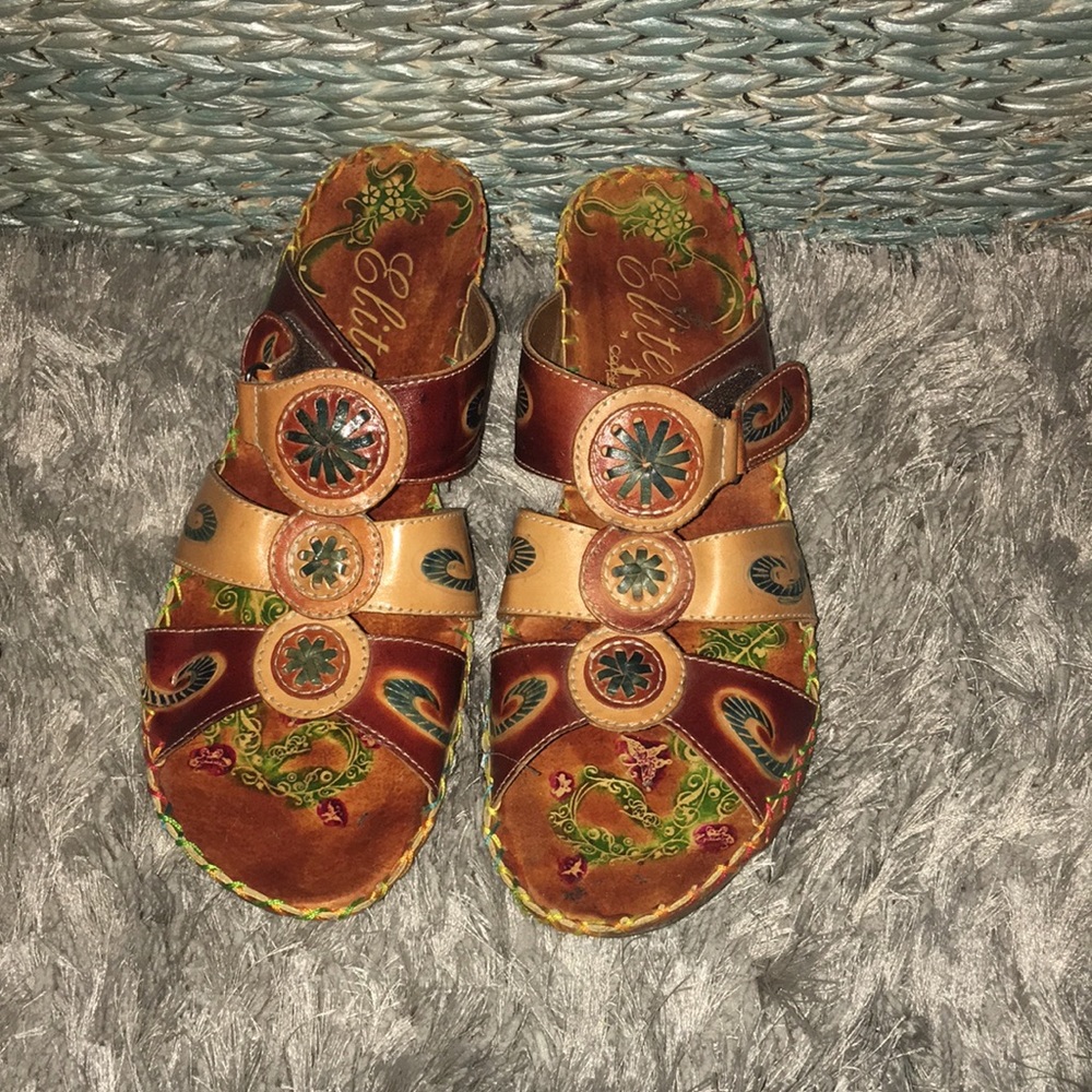 Elite by Corkys leather sandals